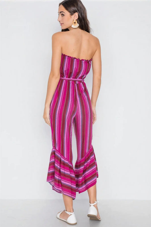 Berry Stripe Jumpsuit