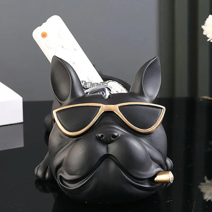 Bulldog Dog Object Holder