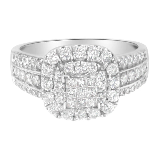 14K White Gold Diamond Vintage Ring (1 cttw, H-I Color, I1-I2 Clarity)